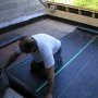 Première couche d'étanchéité de la terrasse