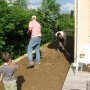 Sur le côté de la maison