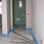 Bouchage des tranchée au pied de la gaine technique