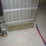 Décoffrage du pied de la porte coulissante
