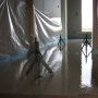 Après la coulée à l'étage