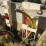 après coulage du béton au pied
